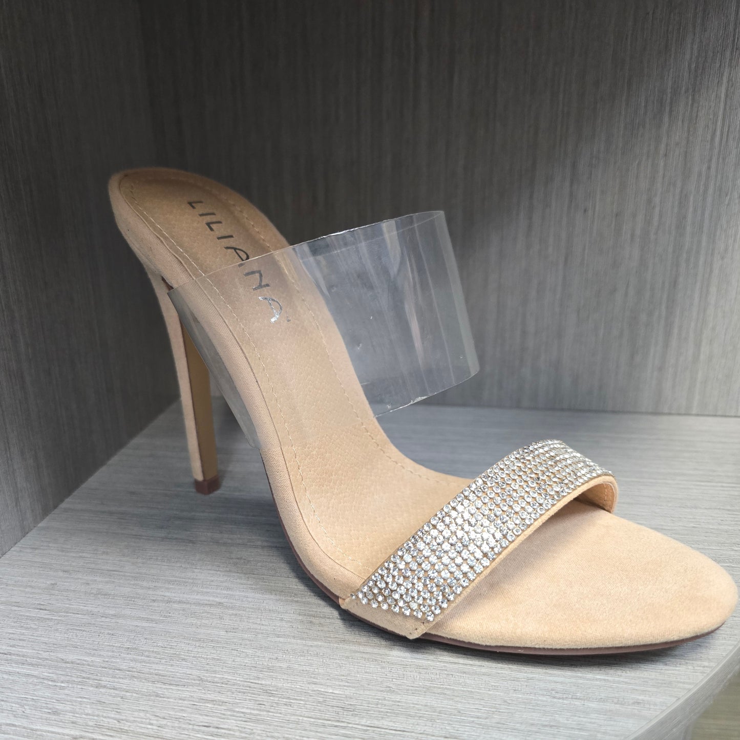 Clear & Bling Strap Heel