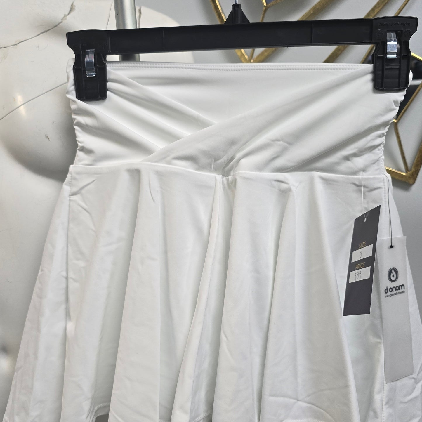 Mono B White Front Cross Skirt