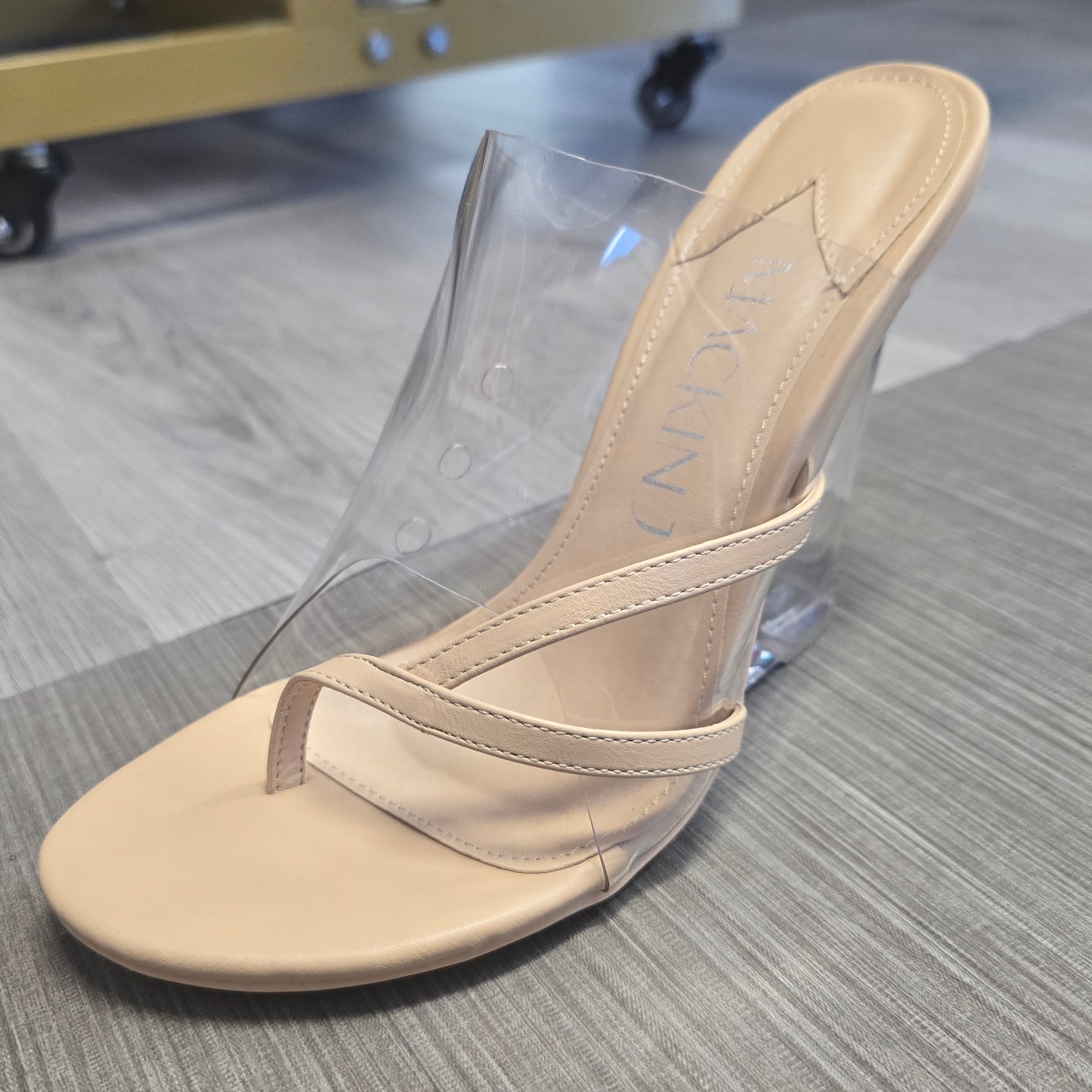 Nude And Clear Heel