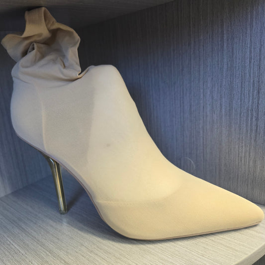 Beige Sleeve High Heel
