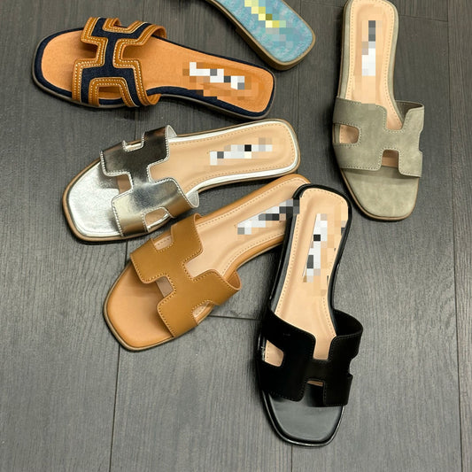 "H" Slide Sandals