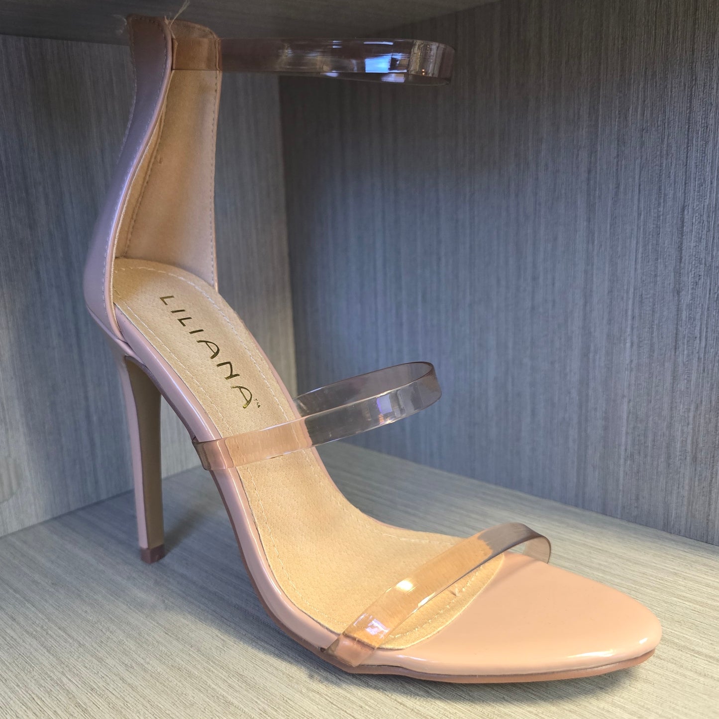 Pink Clear Strap Heel