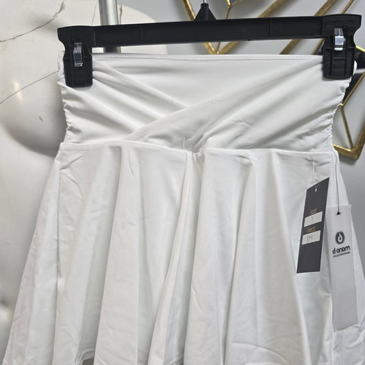 Mono B White Front Cross Skirt