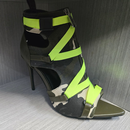 Camo Green Strap Heel