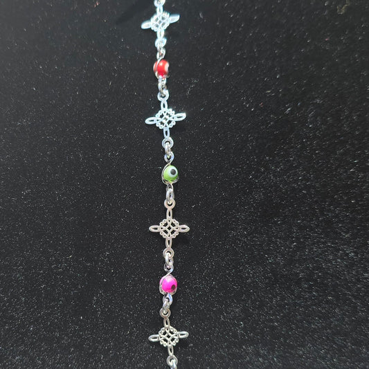 Multicolor Evil Eye Cross