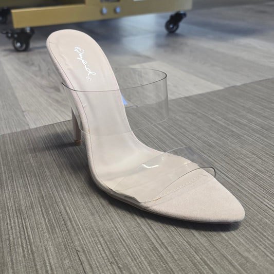 Light Pink& Clear Strap Heel